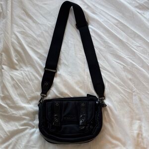 MZ Wallace Black Nylon Messenger Crossbody Bag